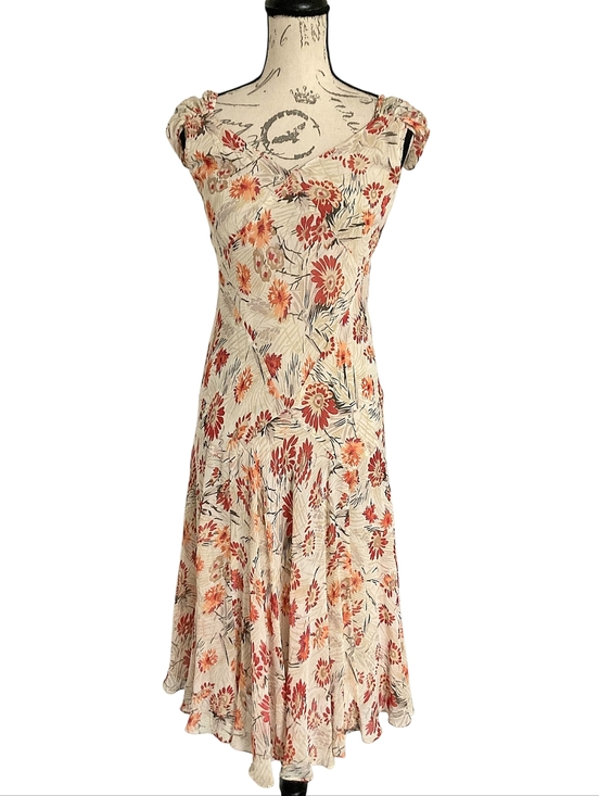 Jones New York Dresses & Skirts - Vintage Y2K Jones New York Silk Floral Midi Dress 6P Fairy Bias cut Cottagecore